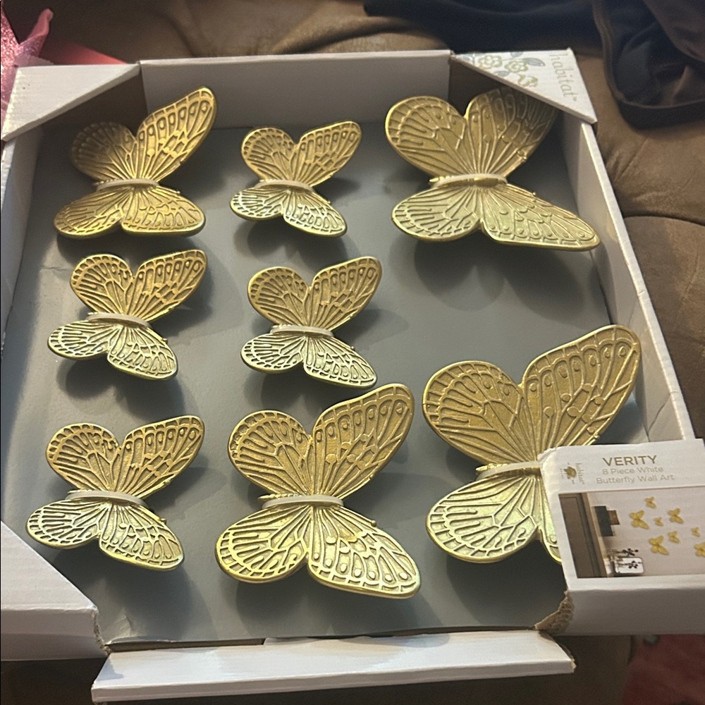 Verty Gold Butterfly Wall Decor